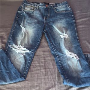 Distressed Aeropostale Girlfriend Jeans